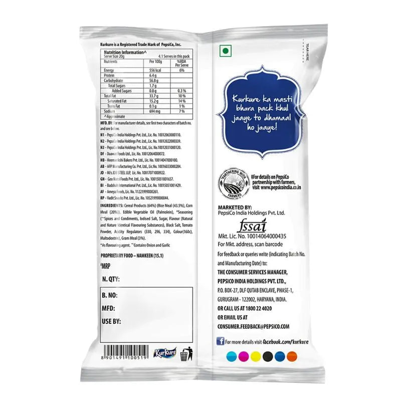 Kurkure Masala Munch Snack - 75g-Global Food Hub