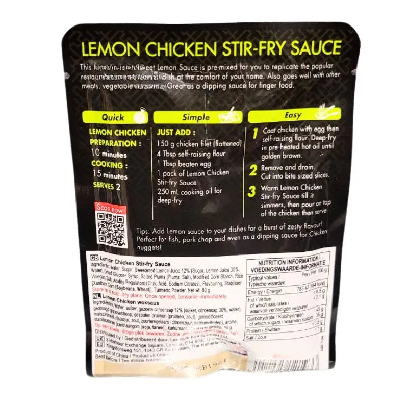 LKK Lemon Chicken Stir-Fry Sauce - 80g-Global Food Hub