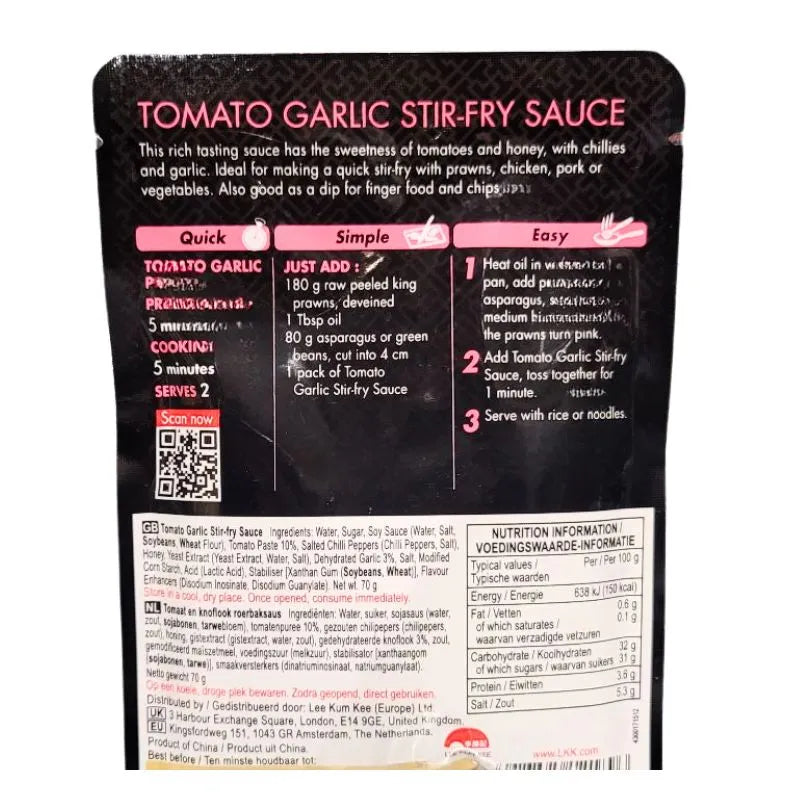 LKK Tomato Garlic Stir-Fry Sauce 70g-Global Food Hub