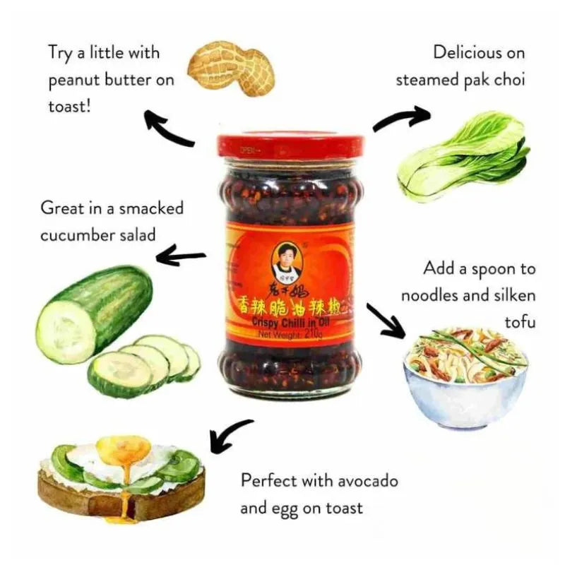 Lao Gan Ma - Crispy Chilli in Oil 210g-Global Food Hub