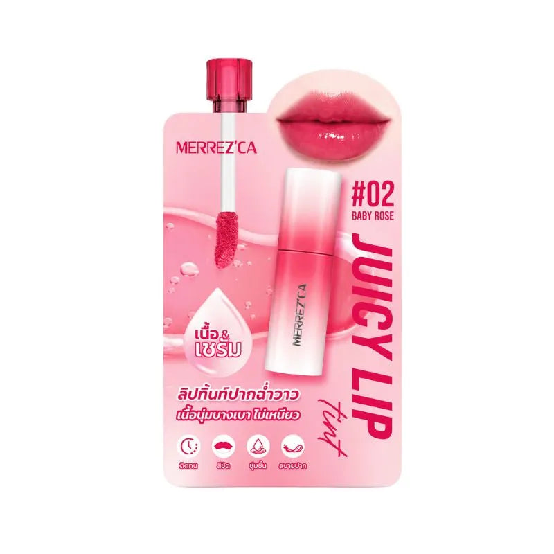 Merrez'ca Juicy Lip Tint - #02 Baby Rose - 2ml-Global Food Hub