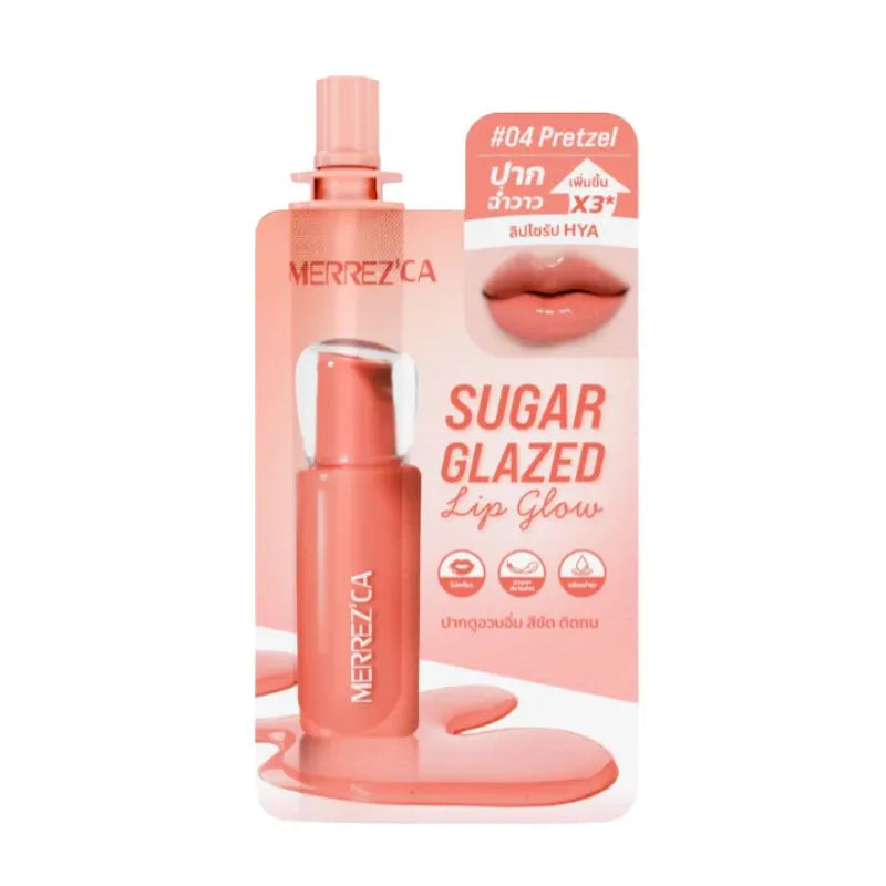 Merrez'ca Sugar Glazed Lip Glow #04 Pretzel - 2ml-Global Food Hub