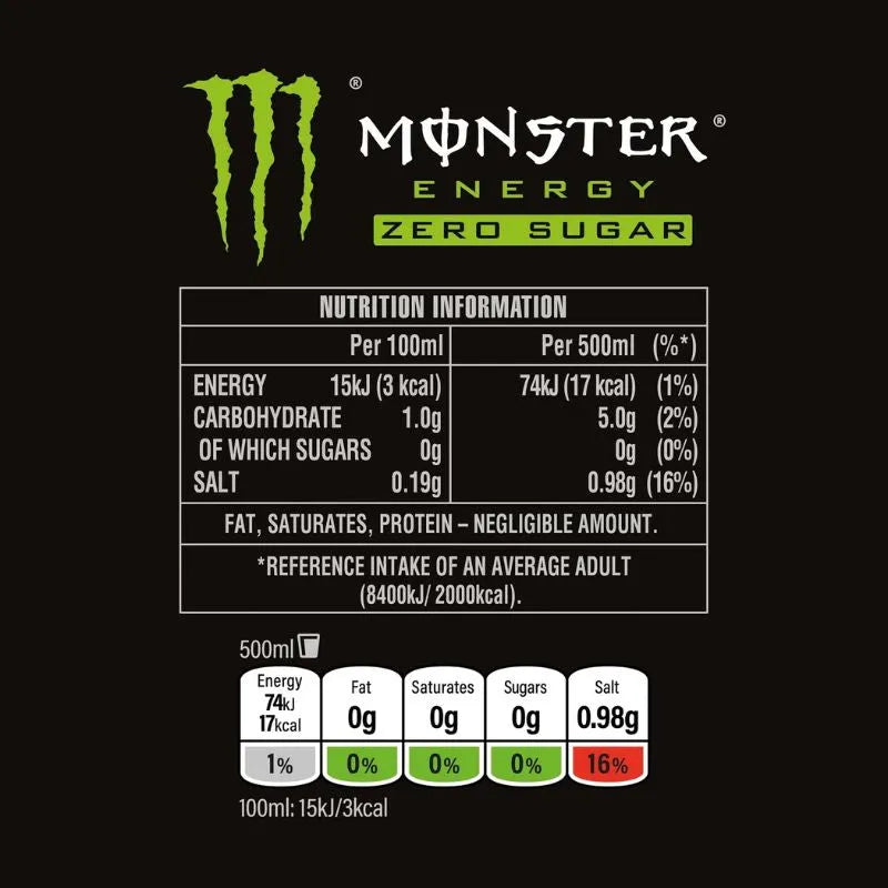 Monster Energy Drink Zero Sugar - 500ml-Global Food Hub
