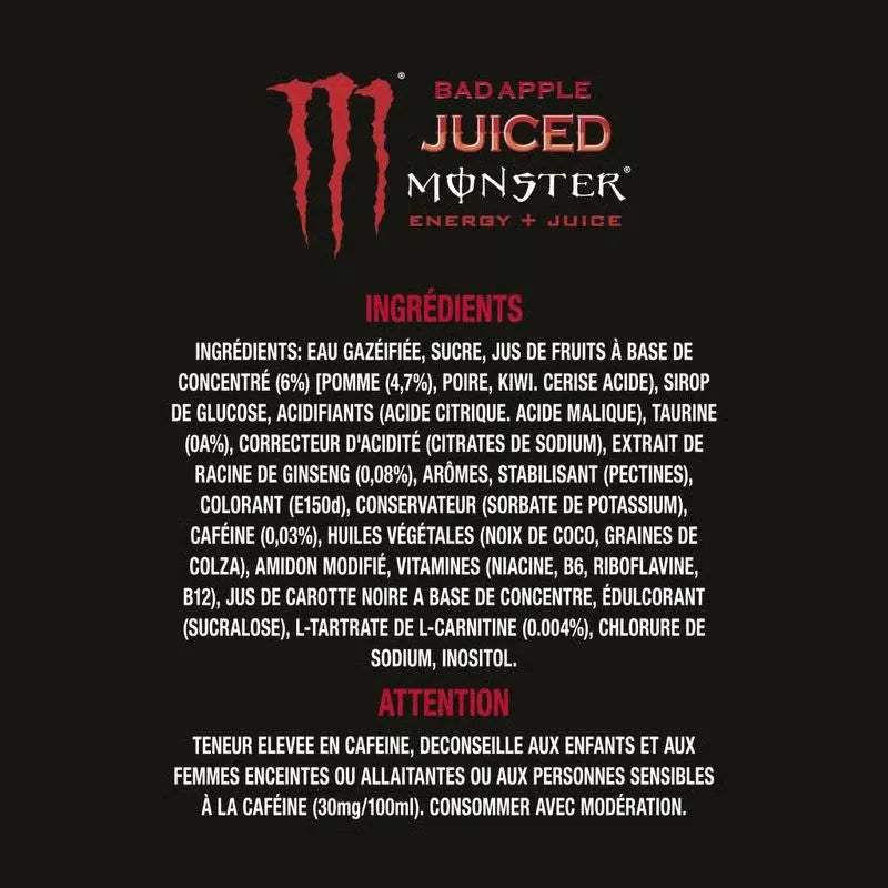 Monster Energy Juice Drink Bad Apple - 500ml-Global Food Hub