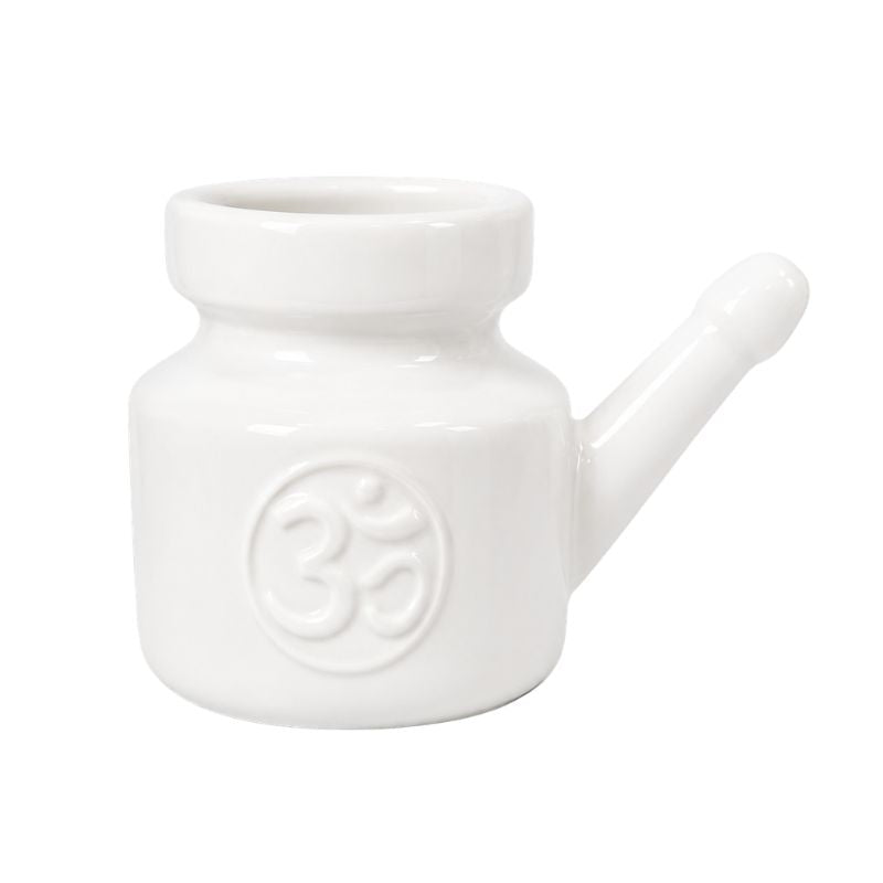 Neti Pot Ceramic – White 300g-Global Food Hub