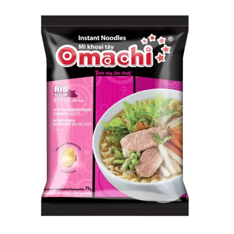 Omachi Instant Noodles Sparerib Flavour - 80g-Global Food Hub