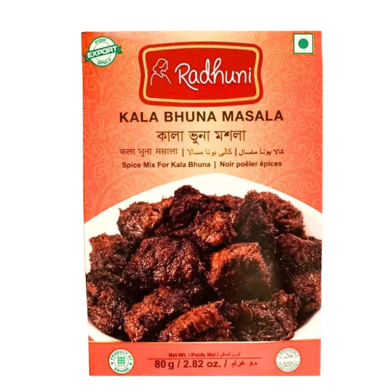 Radhuni Kala Bhuna Masala - 80g-Global Food Hub