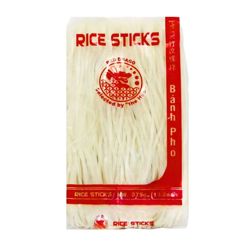 Red Drago Rice Sticks 3mm - 375g-Global Food Hub
