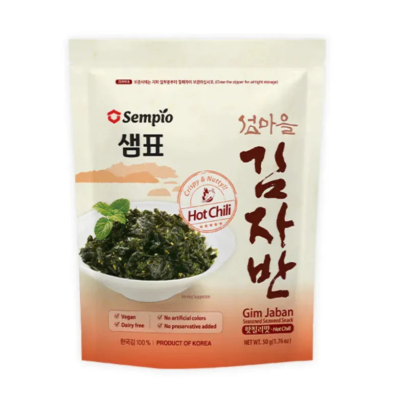 Sempio Crispy Seaweed Snack Hot Chilli - 50g-Global Food Hub
