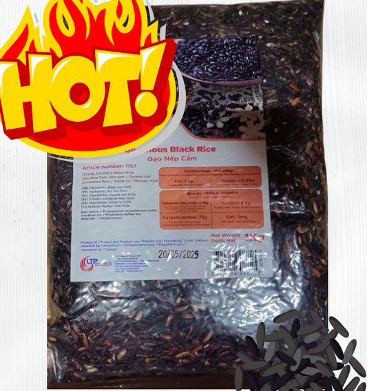 DOUDLE PANDA Black Glutinous Rice 1kg / Gao Nep Cam 1kg