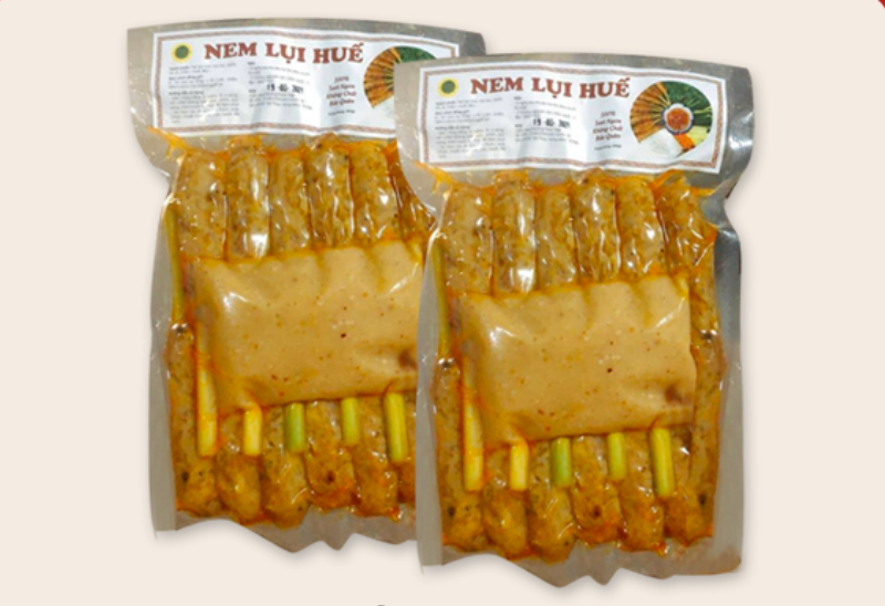 Grilled Meat Roll 10 pcs 500g/ Nem Lui Hue Nuoc Cham Dac Biet