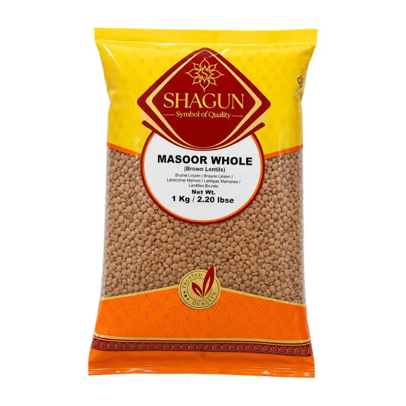 Shagun Masoor Whole - 1Kg-Global Food Hub