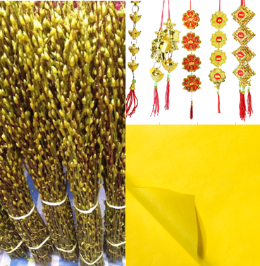 TET Yellow Flowers Set / Bo Trang Tri Hoa Vang TET