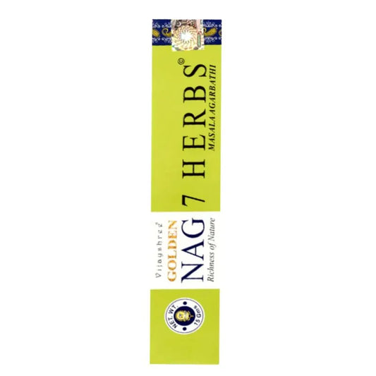 Vijayshree Golden Nag 7 Herbs Incense Sticks - 15 Sticks-Global Food Hub