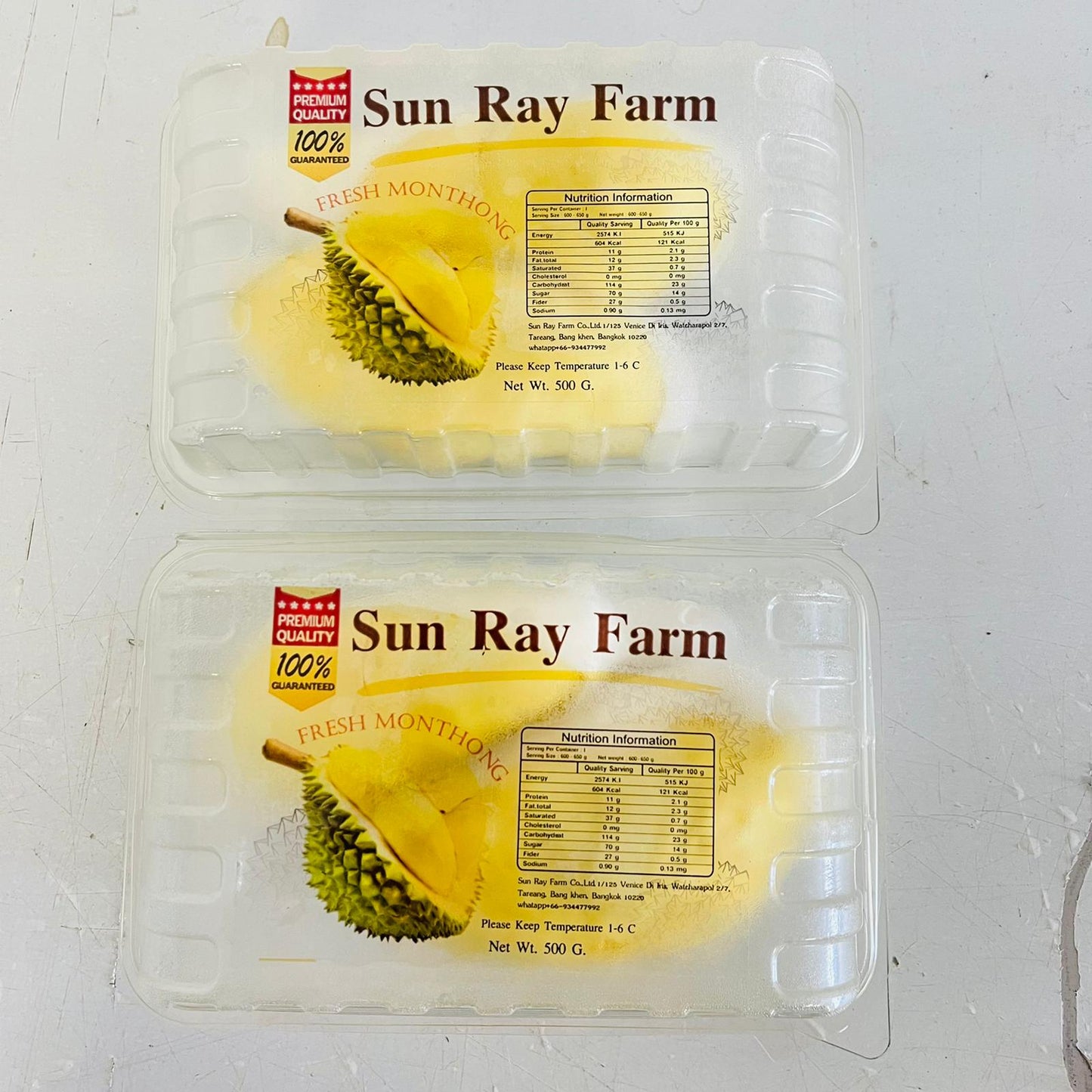 VD - Fresh Durian In Tray / Sau Rieng Thai 500g