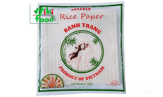 Rice Paper 22cm Fresh Spring Roll 400g Square / Banh Trang Vuong Viet Nam (BBD 19/09/2024)