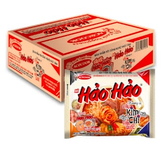 Acecook Hao Hao Inst. Noodle Kim Chi / Kim Chi Chua Cay 77g ( 1 box )