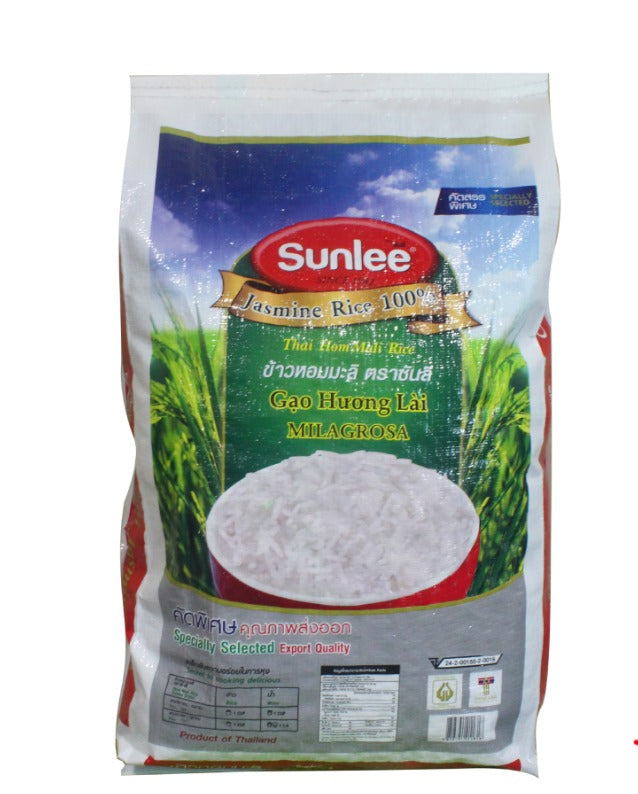SUNLEE Thai Hom Mali Jasmine Rice 18kg/ Gạo Thai Huong Lai 18kg