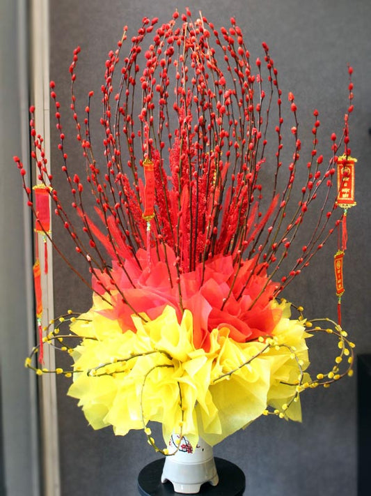 TET - Red Tam Xuan Flowers / Nụ Tầm Xuân Đỏ 10 piecies