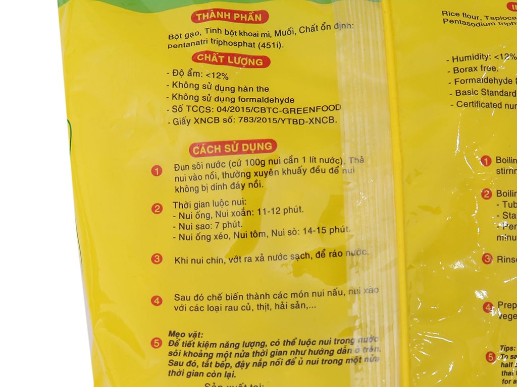 VINALY Rice Pasta / Nui Gao Ong Trang 400g