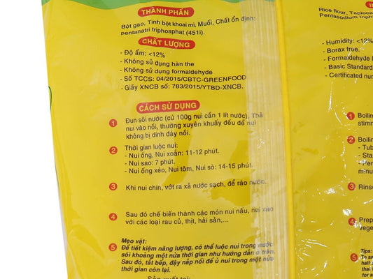 VINALY Rice Pasta / Nui Gao Ong Trang 400g