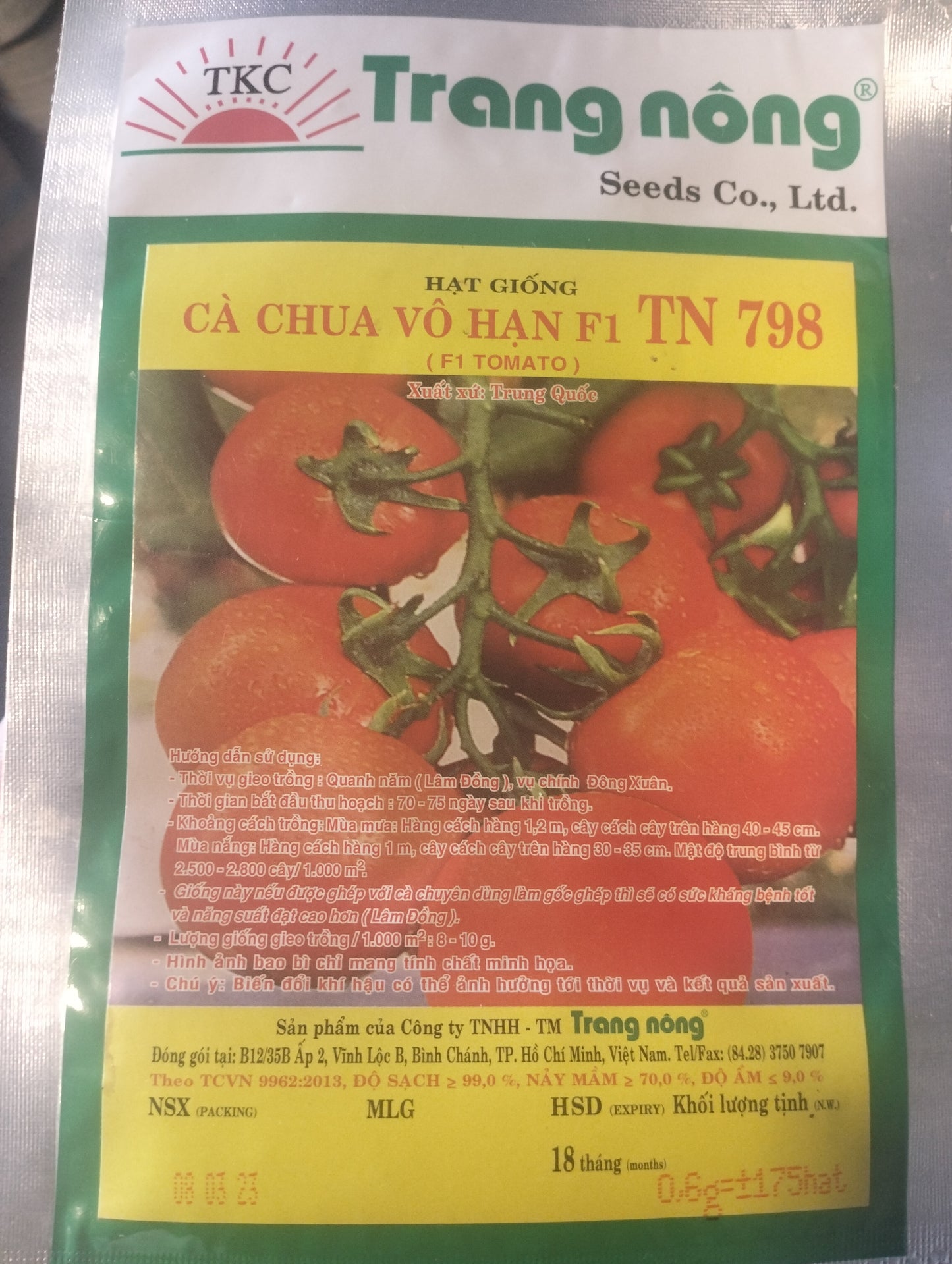 Tomato Seeds / Hat Giong Ca Chua TN 798