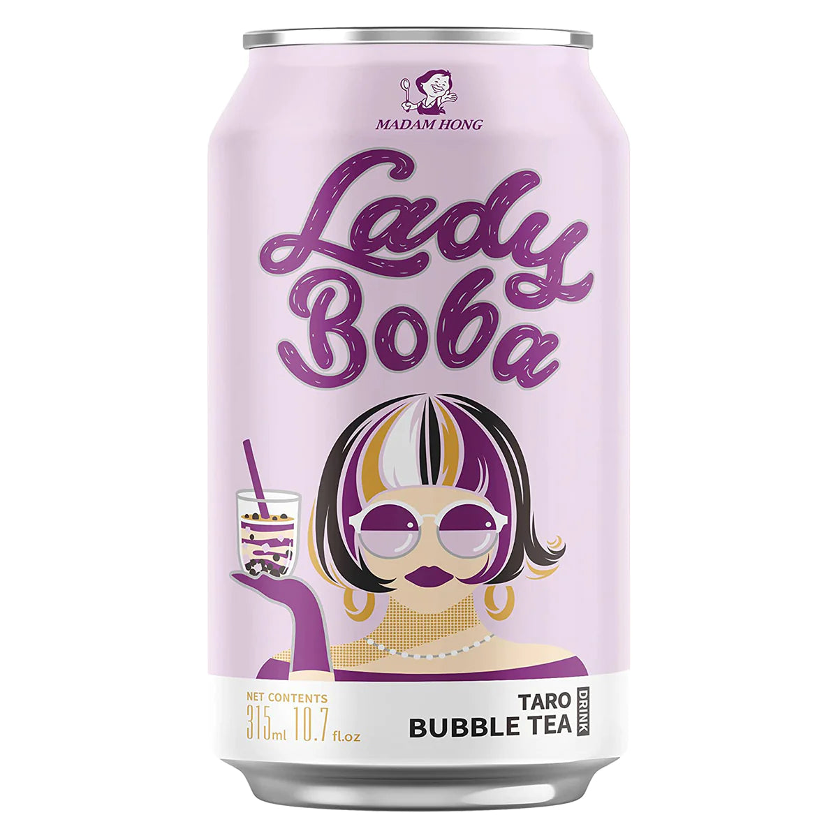 LADY BOBA Bubble Taro Pearl Milk Tea/Tra Sua Tran Chau Khoai Mon 315ml