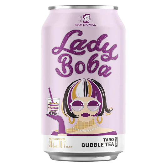 LADY BOBA Bubble Taro Pearl Milk Tea/Tra Sua Tran Chau Khoai Mon 315ml