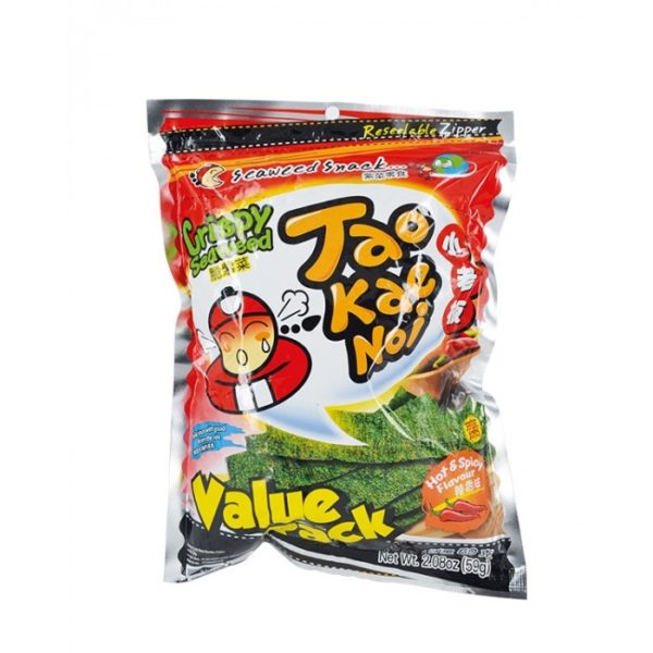 L1 Crispy Seaweed Snack Hot & Spicy TaoKaeNoi 59g Hikifood