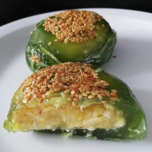 Pandan Mung bean cake 1st
