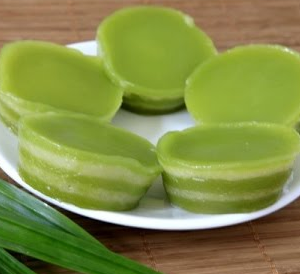 Pandan Rijst Cake/Banh Da Lon 4 Cai 500g