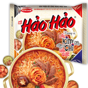 Acecook Hao Hao Inst. Noodle Kim Chi /  Kim Chi Chua Cay 77g