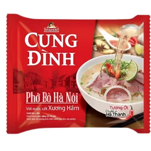 CUNG DINH Beef Flavor Rice Noodle /Phở Bò 3X30X70g ( 1 Box)